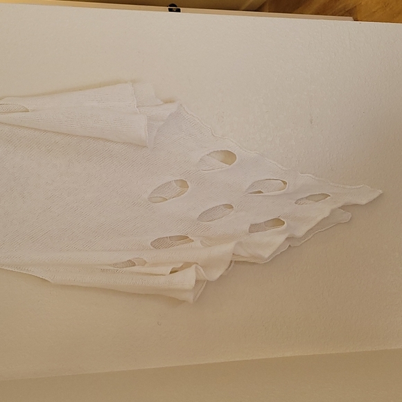 PierAntonio Gaspari white linen top drape type edgy garment made in Italy - Picture 8 of 10